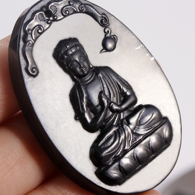 墨玉八大守护神玉坠，陨石吊坠等定制加工，南阳一心玉器有限公司
