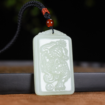 和田白玉貔貅牌,天然和田玉吊坠,羊脂白玉吊坠,碧玉吊坠,白玉吊坠,青玉吊坠,定制加工