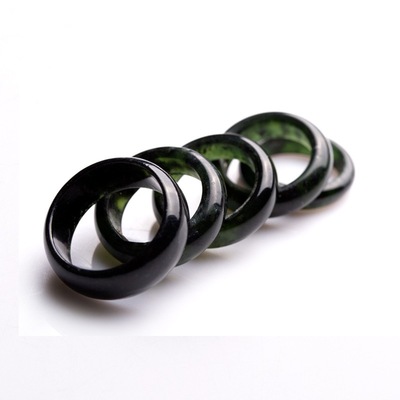 墨玉戒圈 黑绿玉戒指,药王石戒指,蛇纹石玉戒指及戒指加工,南阳一心玉器有限公司