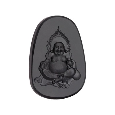墨玉弥勒佛玉坠,陨石吊坠等定制加工,南阳一心玉器有限公司