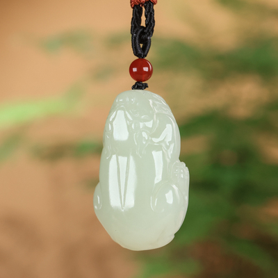 和田白玉貔貅,羊脂白玉吊坠,青白玉吊坠,青玉吊坠,白玉吊坠,碧玉吊坠,天然和田玉吊坠,定制加工