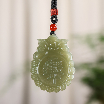 和田玉八卦,青玉吊坠,羊脂白玉吊坠,青白玉吊坠,碧玉吊坠,天然和田玉吊坠,白玉吊坠,定制加工