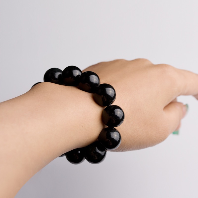 墨玉圆珠手链手串,蛇纹石玉手串,黑包公手串,陨石手串 104.jpeg