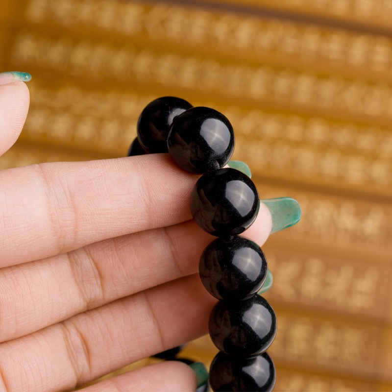 墨玉圆珠手链手串,蛇纹石玉手串,黑包公手串,陨石手串103.jpeg