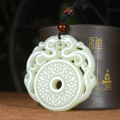 和田白玉透空龙,天然和田玉,青海和田玉,碧玉,白玉,定制加工