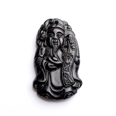 墨玉财神吊坠，药王石吊坠等定制加工，南阳一心玉器有限公司