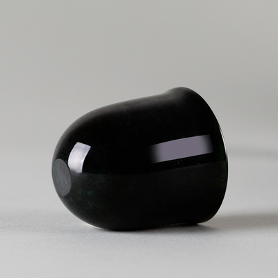 墨玉品茗杯,蛇纹石玉杯,药王石杯,墨绿石杯,墨玉药王石杯,定制加工