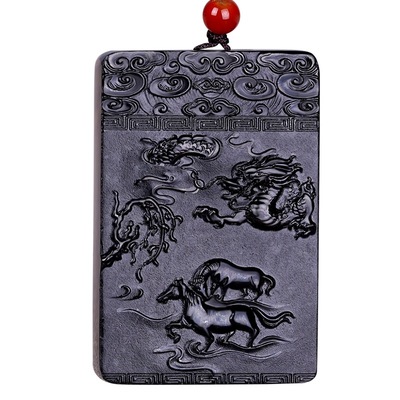 定制加工墨玉祥龙吊坠，墨玉石吊坠等多种精美吊坠，南阳一心玉器有限公司