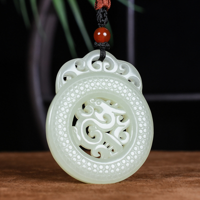 和田白玉透空龙,羊脂白玉吊坠,天然和田玉吊坠,青玉吊坠,青白玉吊坠,碧玉吊坠,天然和田玉吊坠,定制加工