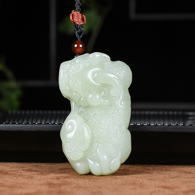 和田白玉貔貅,天然和田玉吊坠,羊脂白玉吊坠,青玉吊坠,白玉吊坠,定制加工